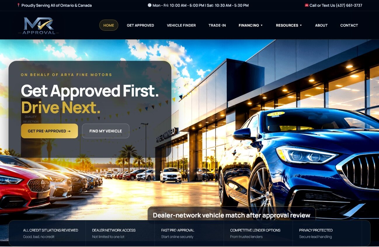 Mr Approval website designed by BHP Solution