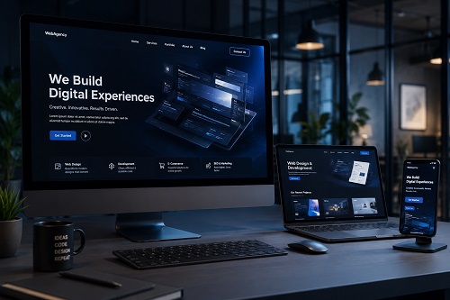 BHP Solution web design and digital project screens