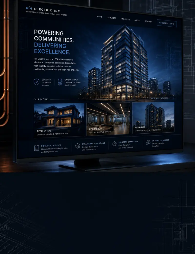 RM Electric Inc website project